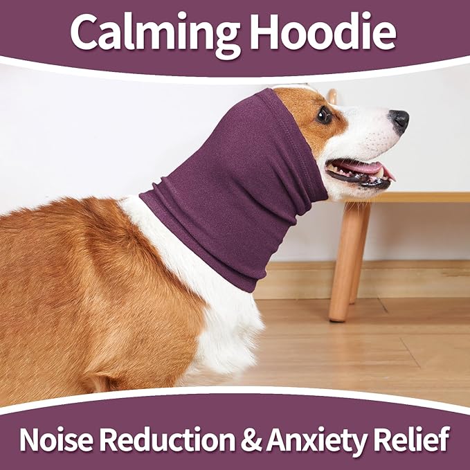Nanaki Dog Calming Hoodie Ear Wraps for Dogs, Ear Protection Dog Fireworks Ear Head Muffs Dog Warp Anxiety Relief, Dog Hematoma Ear Wrap, Dog Head Cover The Grooming and Force Drying Dog Ear Protector
