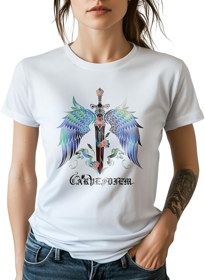 Womens Cotton Short Sleeve Graphic T-Shirts Round Neck Casual Tops for Trendy Fashion Graphic Print Tees