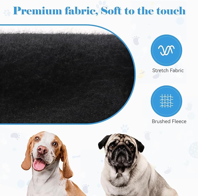 Solid Soft Brushed Fleece Dog Hoodie Sweatshirt with Pocket - Large Dogs (Black-XXL)