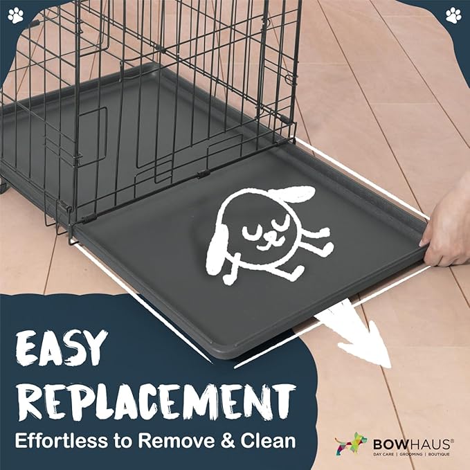 35-Inch Dog Crate Pan Replacement, Sturdy, Waterproof Plastic Tray for 36-Inch Pet, Rabbit Ferret Critter Kennels, Versatile Pan and Easy to Clean