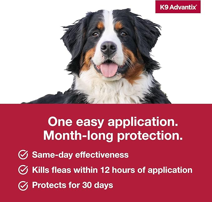 K9 Advantix Flea, Tick & Mosquito Prevention for Dogs Over 55 lbs. | Flea Drops for Extra Large Dogs | Apply Monthly | 2 Treatments (Pack of 2)