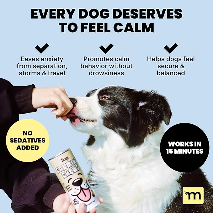 MalsiPree Calming Chews for Dogs - 145 pcs Chicken - Helps Regulate Mood - Relief Treats - No Sedative Effect - Freeze Dried - with Passion Flower & Melatonin