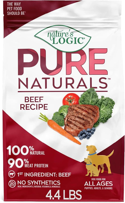 NATURE'S LOGIC Pure Naturals™ 100% Natural Beef Recipe Synthetic-Free Dry Dog Food, 4.4 lbs