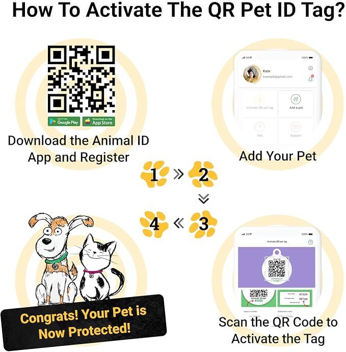 Biothane Dog Collar with Cobra Buckle - Made in USA - QR Code Dog Tag ID Included - Adjustable Heavy Duty Dog Collars for Medium Large Dogs - Waterproof Military Grade Tactical Collar for Dogs
