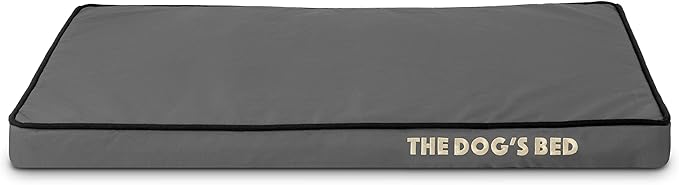 The Dog's Bed Replacement Outer Cover ONLY (Outer Cover ONLY - NO Bed, NO Waterproof Inner) for The Dog's Bed, Washable Oxford Fabric, Small 2 Inches (Grey with Black Piping)