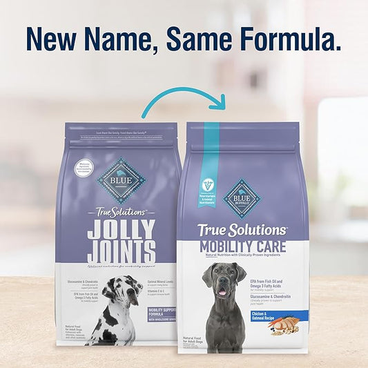 Blue Buffalo True Solutions Mobility Care Natural Dry Dog Food for Adult Dogs, Chicken, 11-lb. Bag