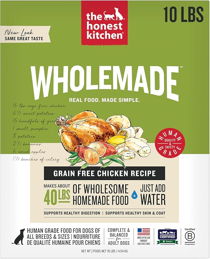 The Honest Kitchen Wholemade™ Dehydrated Grain Free Chicken Dog Food, 10 lb Box
