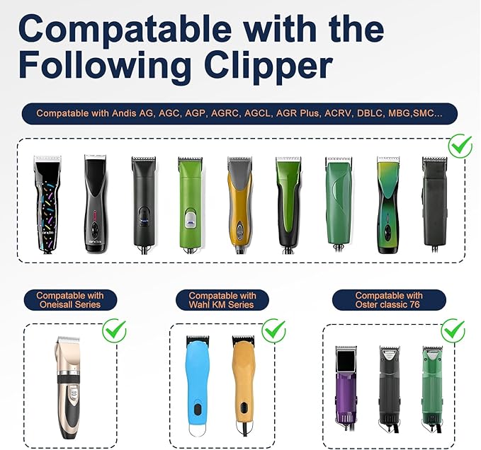 3Pack 30# Clipper Blades Pet Grooming Clipper Replacement Blades Detachable Blade Compatible with andis/wahl/Oster Dog Clippers