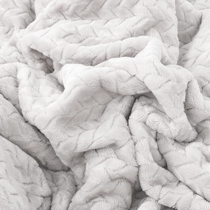 Fuzzy Blanket or Fluffy Blanket for Baby Girl or boy, Soft Warm Cozy Coral Fleece Toddler, Infant or Newborn Receiving Blanket for Crib, Stroller, Travel, Outdoor (40" x 48", MD-Milk)