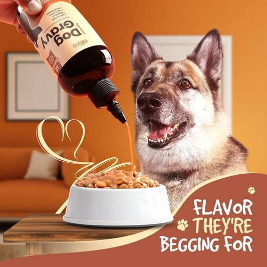 Everyday Dog Gravy - Premium Wet Dog Food Gravy Toppers for Dry Food – Tasty & Nutritious with Essential Vitamins and Supplements – Hip and Joint Supplement (Bacon)