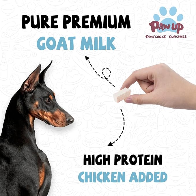 PAWUP Freeze Dried Dog Treats, Goat Milk Yogurt Flavor, Gentle Goat Milk Dog Snacks for Sensitive Stomachs Puppies, 2.8 oz
