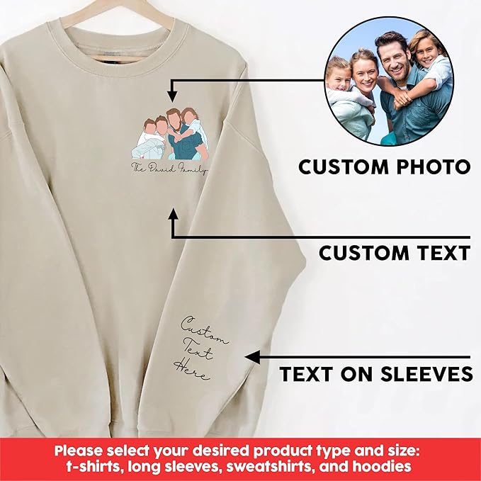 CHIARA CONTI11 Custom Hoodies Design Your Own, Portrait Custom Photo, Customized Gifts For Men, Mama Sweatshirts For Women