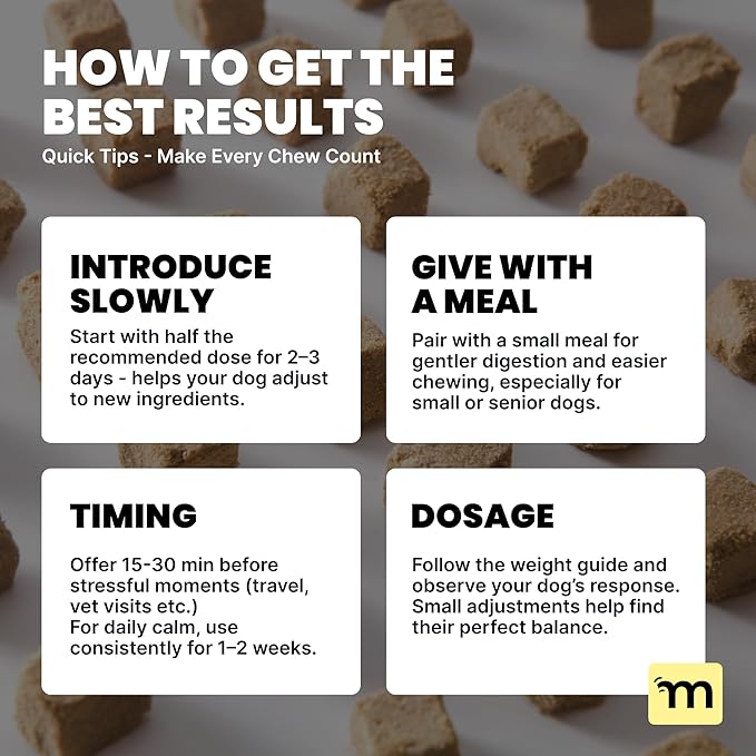 MalsiPree Calming Chews for Dogs - 145 pcs Chicken - Helps Regulate Mood - Relief Treats - No Sedative Effect - Freeze Dried - with Passion Flower & Melatonin