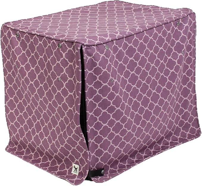 Molly Mutt Royals Dog Crate Cover, 100% Cotton Canvas Cover with 2 Roll-Up Panels, Ideal for Dog or Cat Crate, Durable, Washable, and Free of Harmful Chemicals, 42" x 28" x 31"