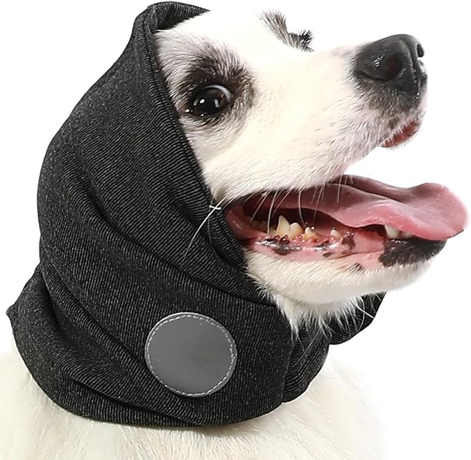 Dog Calming Hoodie, Reducing Noise Wrap Ear Muffs Noise Protection Dog Head Warp