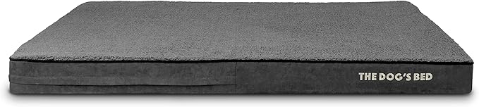 The Dog's Bed Replacement Outer Cover ONLY (Outer Cover ONLY - NO Bed, NO Waterproof Inner) for The Dog's Bed, Washable Plush Fabric, XXL 4 Inches (Grey Plush)