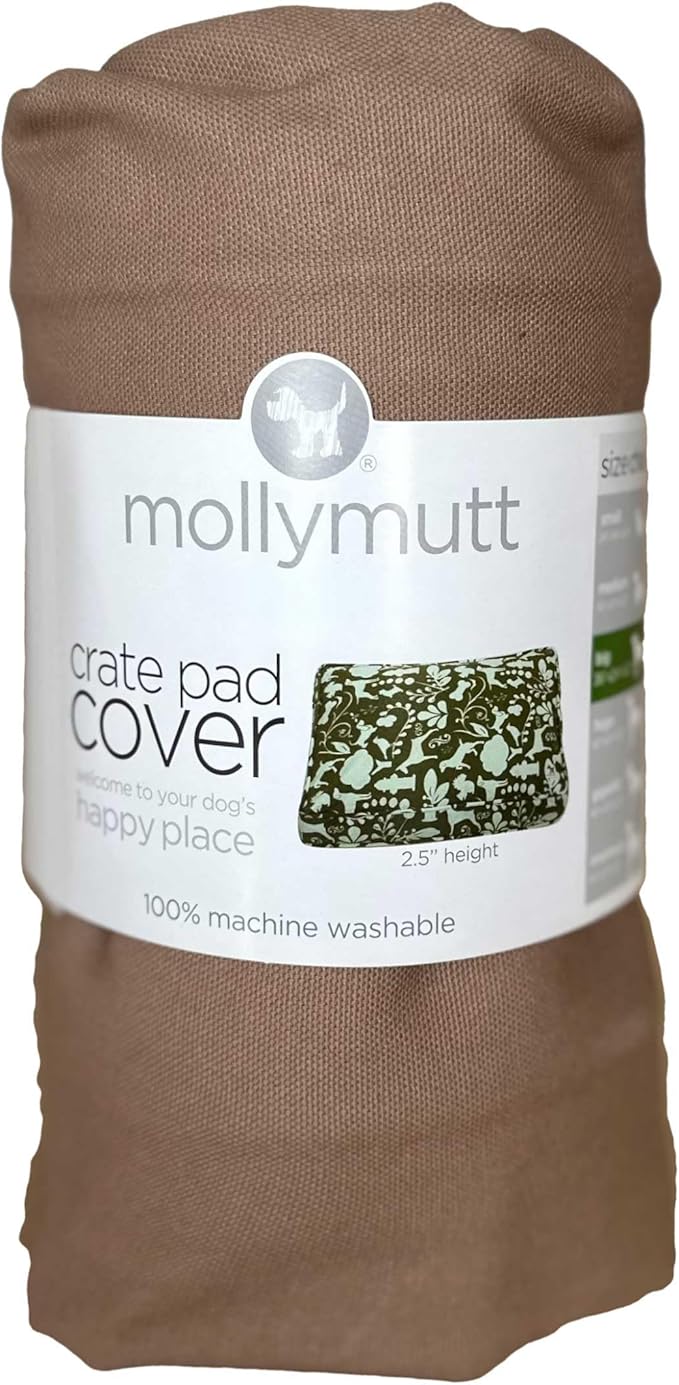 Molly Mutt Dog Crate Pad Cover, 100% Cotton Canvas Cover for Dog or Puppy Crate Bed, Durable, Washable, and Free of Harmful Chemicals, Pre-Shrunk, 30"x21"x2.5", Wild Horses