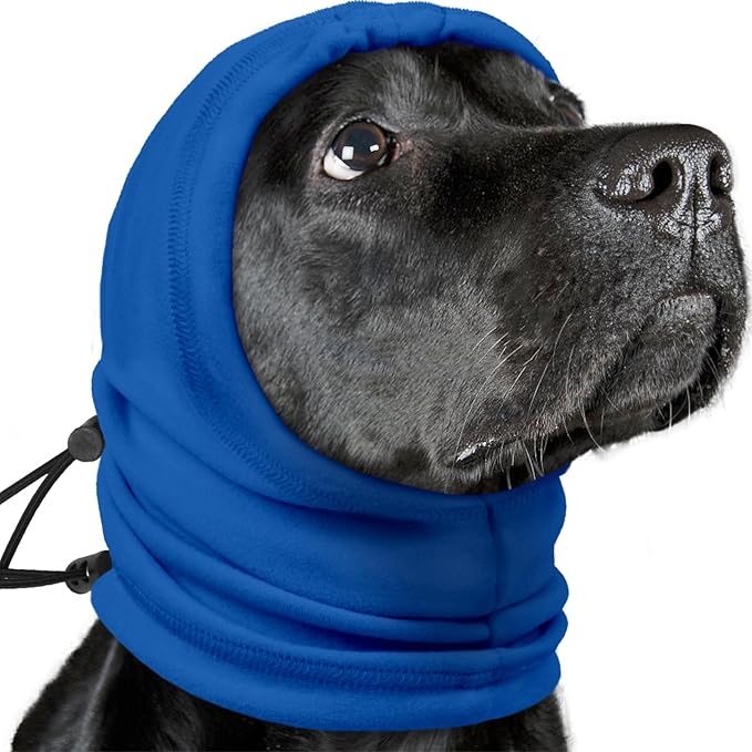 Nanaki Dog Calming Hoodie,3rd Gen Anti-Slip Hematomas Ear Wraps for Dogs Ear Covers,Adjustable Doggy Head Muffs Noise Protection,Fireworks Ear Protector Pet Grooming Ear Cover Pet Head Wrap Snood