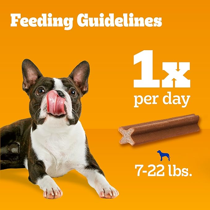 Pedigree Dentastix Small and Toy Breed Dog Treats, Original with Real Chicken, 20.3 oz. Bag (84 Treats)