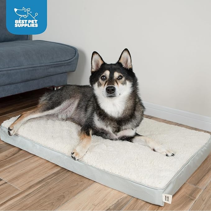 Best Pet Supplies Dog House Bed Crate Mat Tent Indoor Round Soft Plush for Small, Medium, and Large Breeds - Beige, 30 x 20 x 3