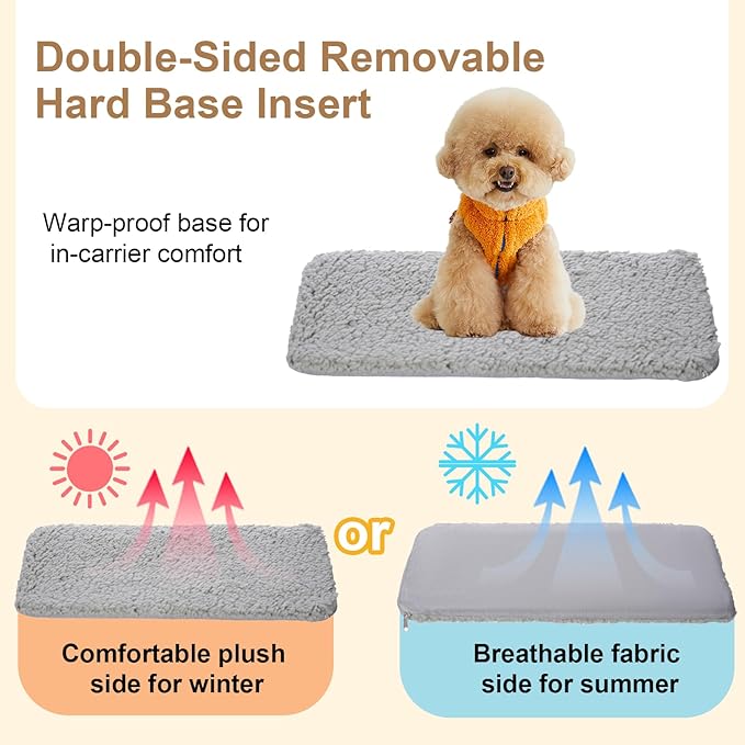 Dog Purse Carrier for Small Dogs Cats Rabbits Up to 13lbs, Lightweight Pet Sling Carriers with Crossbody Strap, Portable Puppy Soft Sided Tote Bag Carrier for Vet,Hiking,Travel Gray