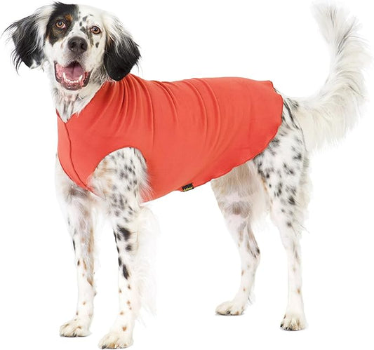 Goldpaw Stretchy Fleece Jacket for Small Dogs - Super Soft, Warm Dog Sweater - Pet Sweater Vest for Fall and Winter - Canine Clothes Made in The USA - Machine Washable - Paprika - Size 16