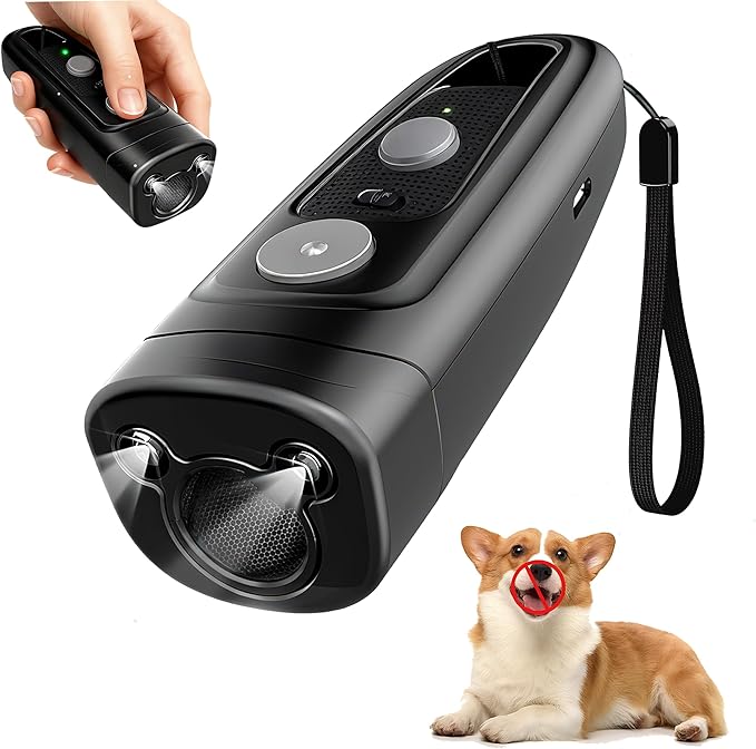 Dog Barking Control Devices,Dog Training Device-Dog Training，Training/Deterrent Modes，Train and Control Your Dog: Effective Barking Control Device LED Flashlight for Training and Behavior Correction