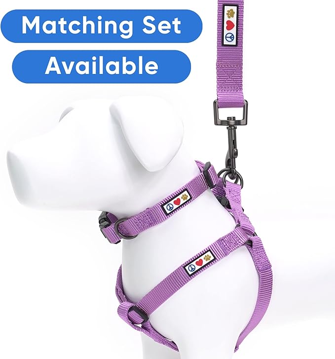 Pawtitas Solid Step-in Dog Harness – Adjustable No-Pull Vest for Puppies to Seniors, Safe & Comfortable S Orchid