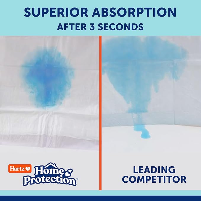 Hartz Home Protection Mountain Fresh Scented USA Made Dog Pads, XXL 60 Count, Super Absorbent & Won't Leak, Odor Eliminating