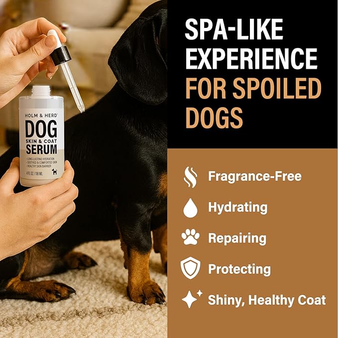 Dog Skin & Coat Lotion – Fragrance-Free Moisturizing Dog Treatment for Dry, Itchy Skin – Hydrating Skin & Coat Supplement for Pups – 4 fl oz