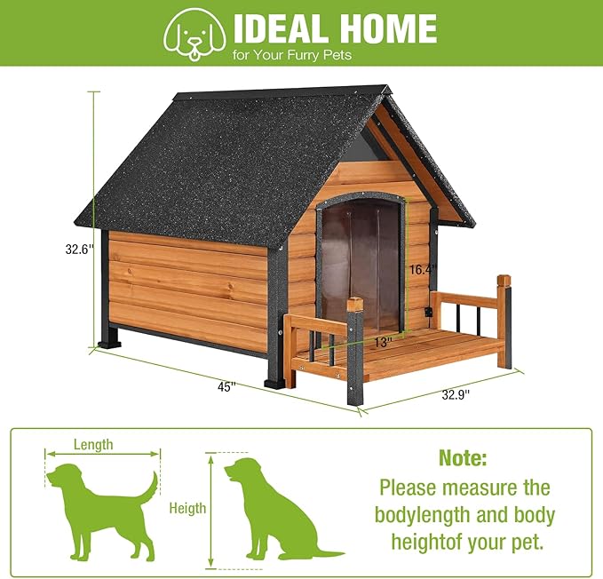 Large Heated Dog House Outdoor XL Insulated Dog House Weatherproof Dog Kennel (Outdoor Dog House (Standard Model), Large Insulated Dog House (AIR80))