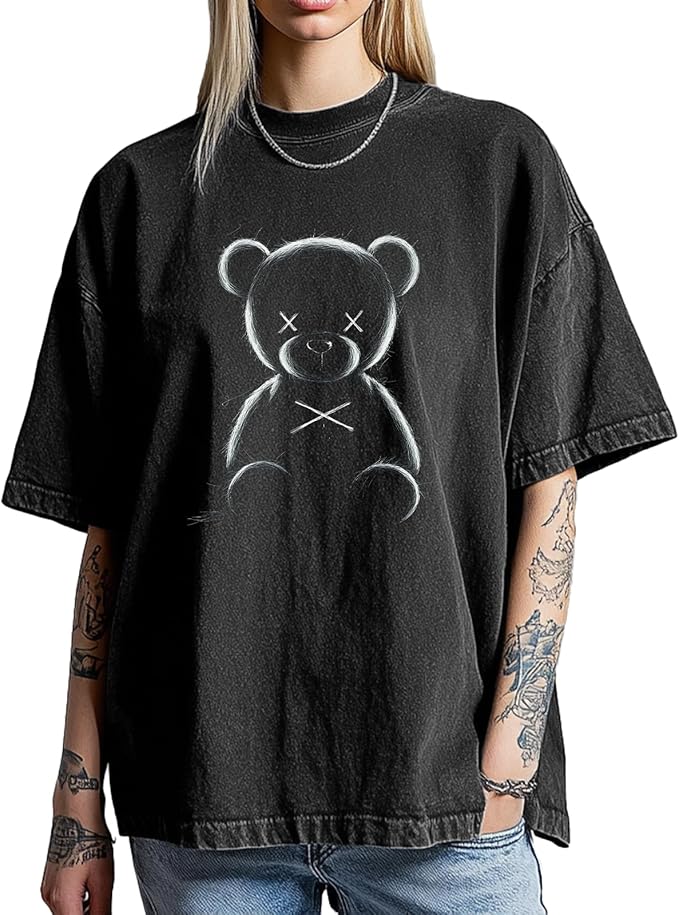 Womens Shirt Summer Graphic T-Shirt Plus Size Casual Loose Cotton Tops Girls Easter Shirt Short Sleeve Tees