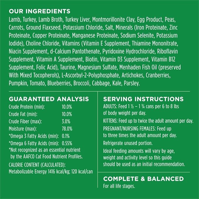 Instinct Original Pate Wet Cat Food, Grain Free Recipe - Real Lamb, 3 Ounce (Pack of 24)