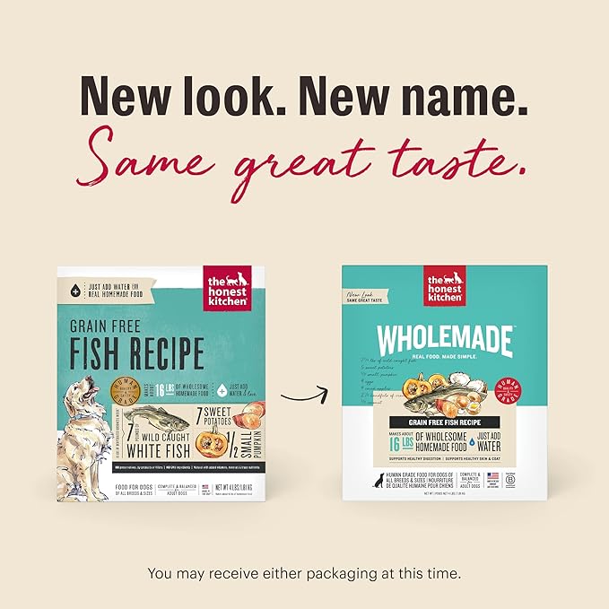 The Honest Kitchen Wholemade™ Dehydrated Grain Free Fish Dog Food, 10 lb Box