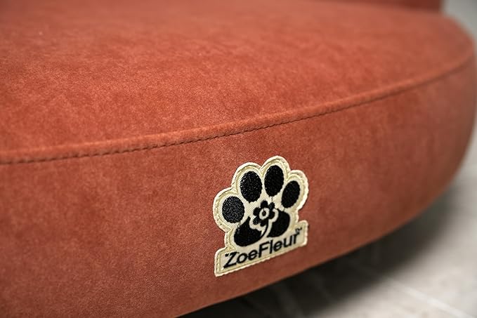Dog Bed, Large Dog Couch with Washable Cover, Wooden Legs, Elevated Fancy Foam Pet Sofa for Medium & Large Breeds(Orange)