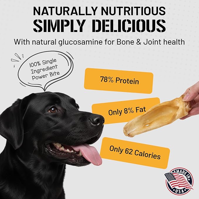 Dog Chits Lamb Ears for Dogs – 100% Natural Baked Lamb Ear Dog Treats – Grain-Free, High Protein, Lower Fat Training Chews – Dental Health & Joint Support – for Medium and Small Pups – 35 Pack