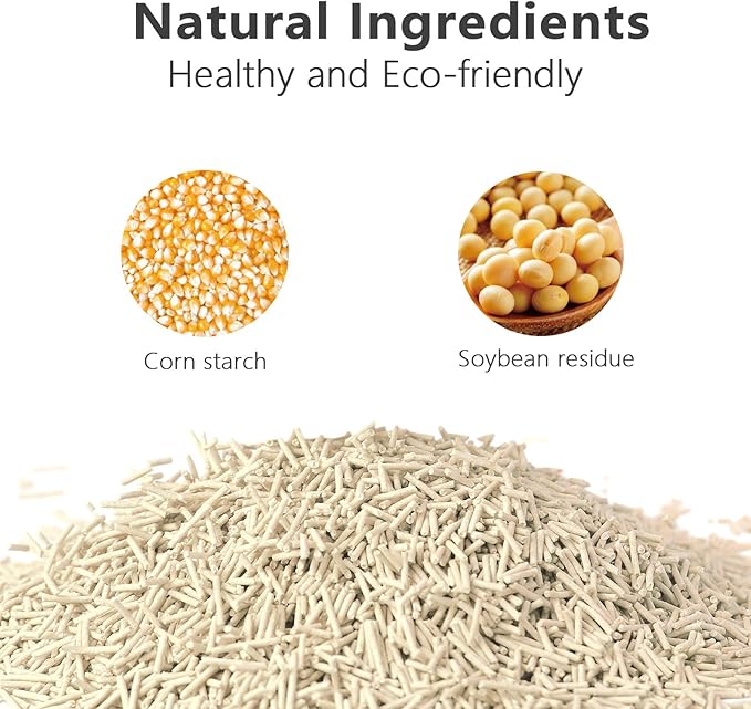 Raki Venus Tofu Cat Litter - Strong Clumping, Ultra Absorbent, Odor Control, Flushable, Low Tracking, Low Dust Tofu Litter Pellets - 4 Packs/24LB (Original Flavor)