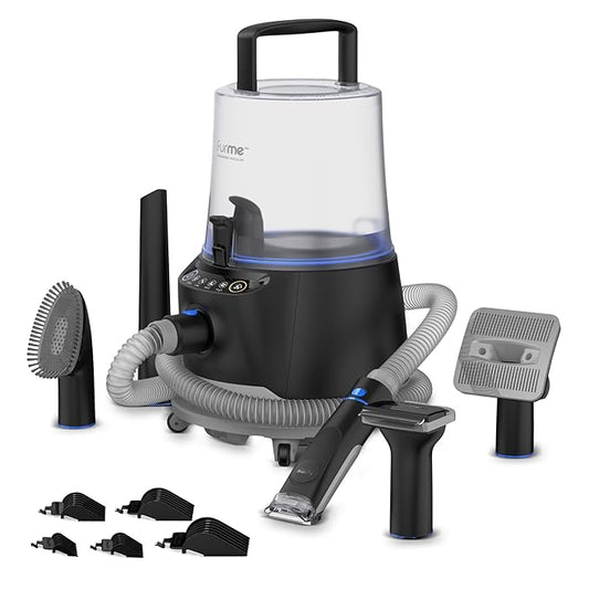 FURME Original Pet Grooming Vacuum Kit - Cat & Dog Grooming Kit for Easy Pet Care at Home, Quiet & Safe Dog Hair Remover Machine with Brush, Clipper, Shedding & Cleaner Tools & 4.5L Canister