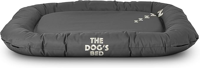 The Dog’s Bed Utility Waterproof Dog Bed, Large Durable Grey Oxford Fabric, Tough YKK Zippers, Washable Reversible Cover, Dog Beds for Home and Car Crate, Puppy & All Pet Comfort, Veterianry Approved