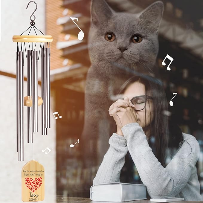 Pet Memorial Gifts, Personalized Pet Memorial Wind Chimes, Pet Loss Gifts, Loss of Pet Sympathy Gift, Dog Memorial Gifts for Loss of Dog, Pet Remembrance Gift in Memory of Dog Cat