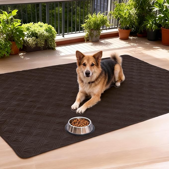 hyha Waterproof Dog Blanket, Reversible Pet Bed Blanket, Soft Sofa Couch Cover for Dogs Washable, Waterproof Pet Couch Covers for Sofa Puppy Cats Furniture Protector(82"x102", Chocolate/Dark Grey)