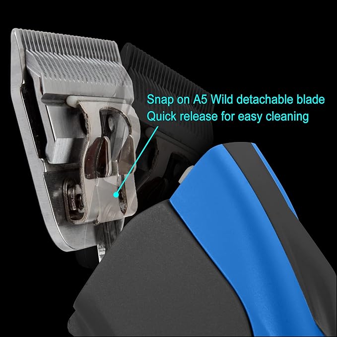 FURZONE Detachable Blade - Size 10W Wide Blade 3/32", Made of Extra Durable Japanese Steel, Compatible with Most Andis, Oster, Wahl A5 Clippers