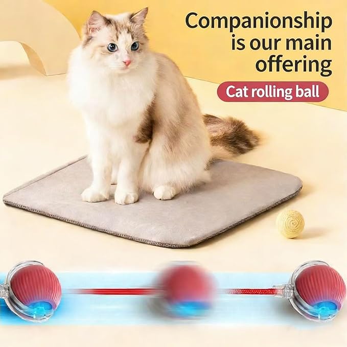 Zarutor Interactive Rolling Ball, 360° Smart Automatic Rolling Electric Dog Ball, Chase Mate Cat Toy, Durable and Safe, Fast Rolling Toy for Dogs and Cats (Green)