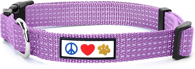 Pawtitas Reflective Dog Collar Adjustable Dog Collars for Small Dogs Puppy Collar Extra Small Dog Collar Orchid Purple Dog Collar
