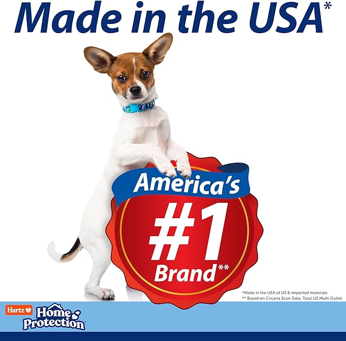 Hartz Home Protection Unscented USA Made Dog Pads, 50 Count, Super Absorbent & Won't Leak, Odor Eliminating (Pack of 3)