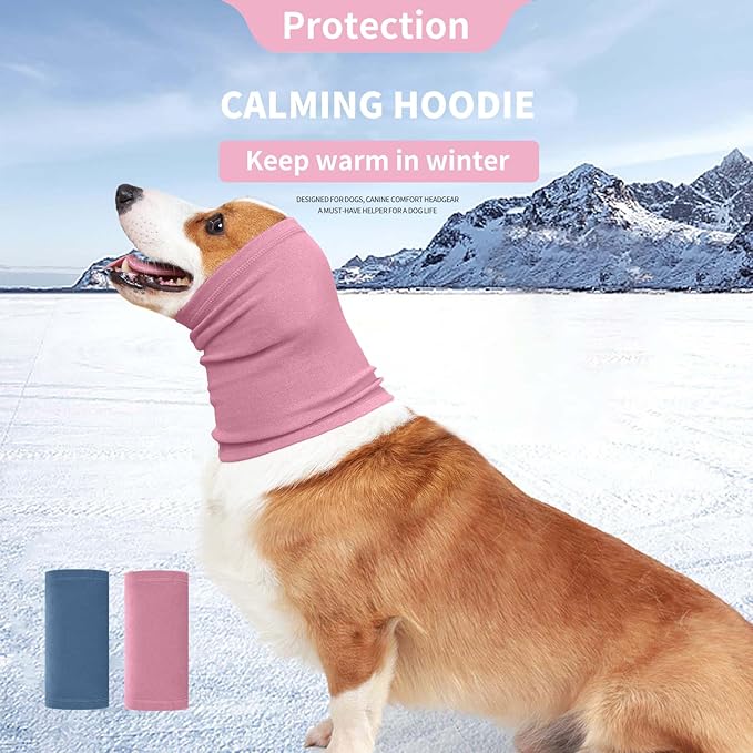 Nanaki Dog Calming Hoodie with Ear Wraps for Anxiety Relief - Ear Protection for Dogs during Fireworks, Warp, or Grooming