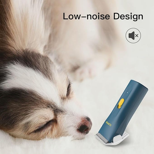 Dog Grooming Cilppers,Handy & Powerful Pet Electric Hair Trimmer Kits Waterproof Cordless Rechargeable Grooming Shavers for Small Dogs and Cats Green