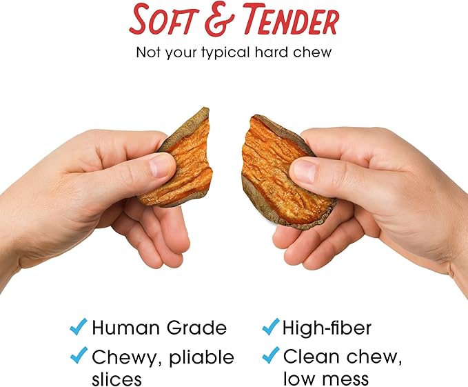 Farmland Traditions Dogs Love Sweet Potato Dog Treats, Premium Single Ingredient Human Grade Sweet Potato Dog Jerky, 2-Pound Bag