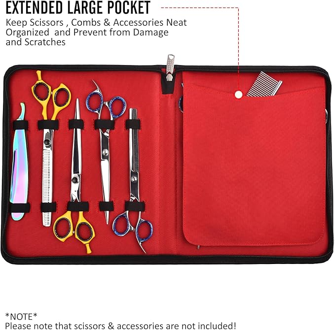 Case Holds 10 Grooming or Beauty Shears (Black)