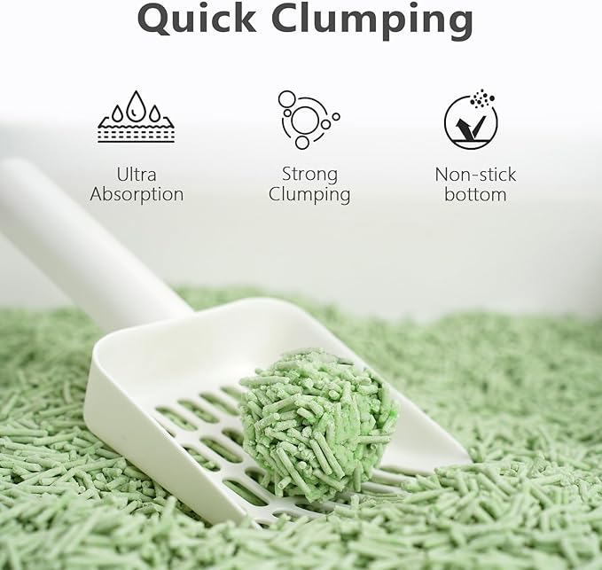 Raki Venus Tofu Cat Litter - Strong Clumping, Ultra Absorbent, Odor Control, Flushable, Low Tracking, Low Dust Tofu Litter Pellets 3 Packs/18LB (Green Tea)